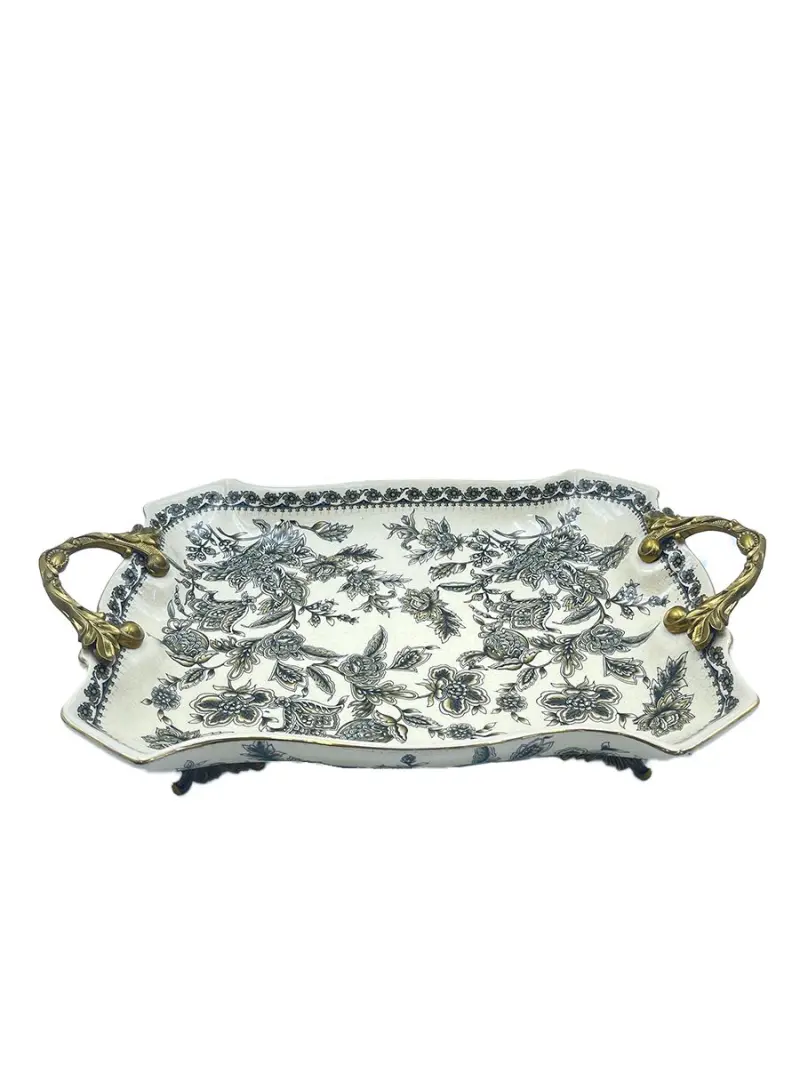 Bohemia 4110-15 | Flat Pedestal Tray Glass