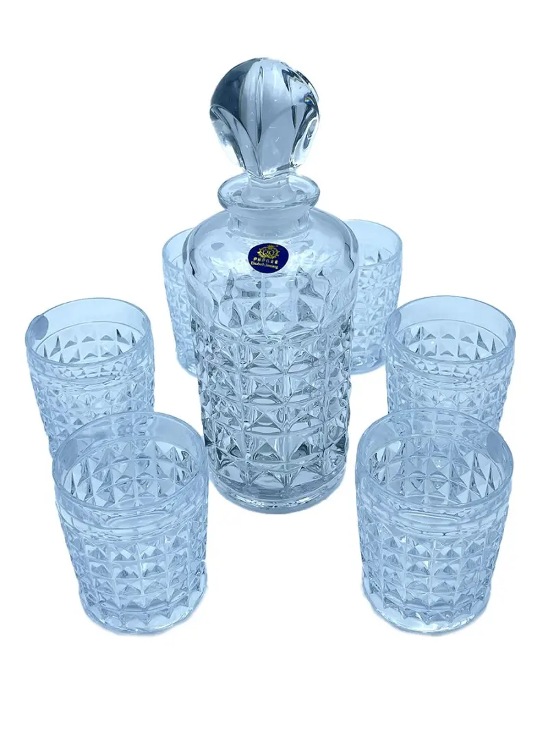 WZ WZ-20 | Transparent Whiskey Decanter Set with 6 Glasses