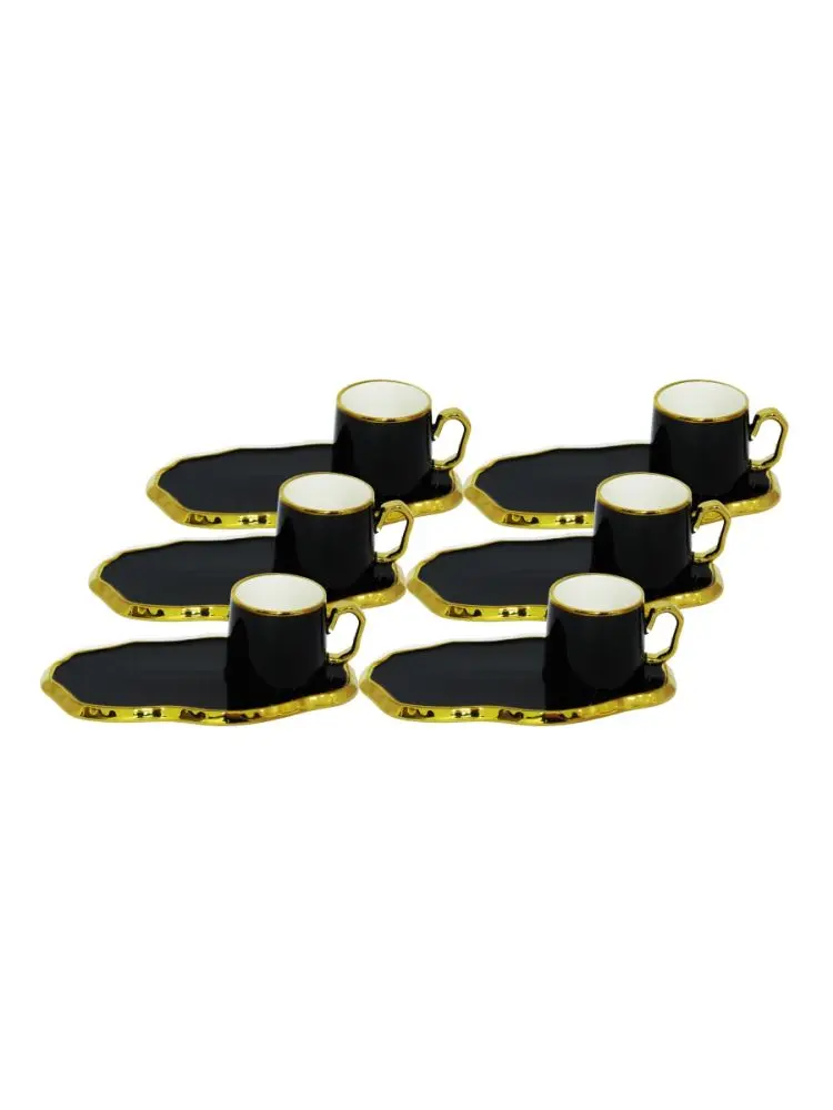 PJ PJ114-L1 | Tea Cup Set Black 12 pcs