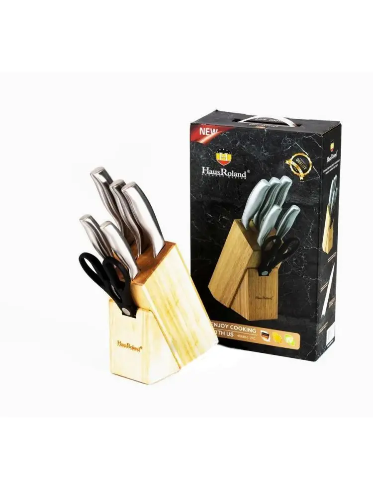 Haus Roland HR619-1 | Knife Set 7pcs with Wooden Block