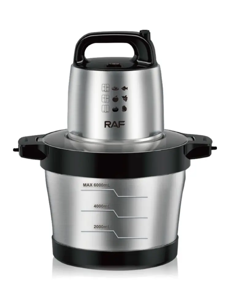 RAF R.7008A | Electric Food Chopper 6L Metal Bowl 1600W