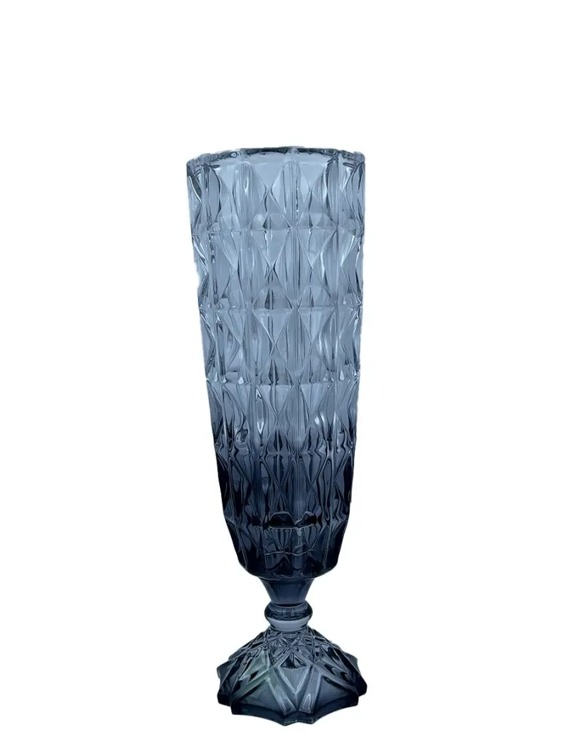Ваза для цветов WZ-30 | Decorative Vase Gradient Gray Glass