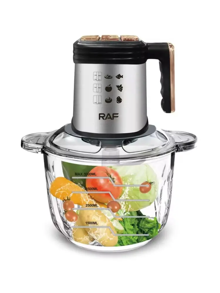 RAF R.3366 | Food Chopper Glass Bowl 5L 500W
