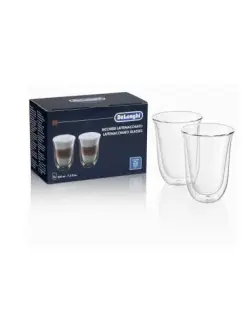 DeLonghi DLSC312 | Latte Glass Mug Set 2 pcs 220 ml
