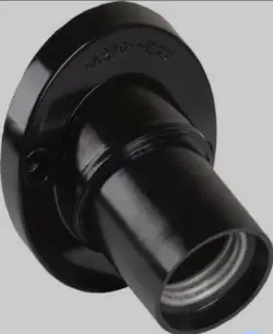 Bulb Holder E27 Wall-Mount Black
