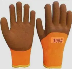 Work Gloves Dense Fabric Brown