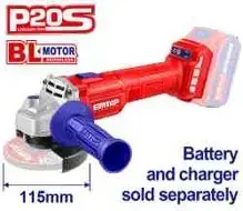 Emtop ELAG20157 | Burç ýuwujy 20V burçsyz 115mm batareýasyz