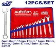 Emtop ECSS11201 | Kombinasiýa Açarlar Toplumy 12 sany 6-24mm