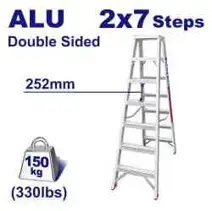 Emtop ELAD3071 | Aluminum Ladder 2x7 Steps 169 cm