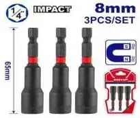 Emtop EMNS0831 | Urgyç Baş Nasadka 8mm 3 sany