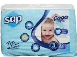 SAP 4833008100733 | Baby Diapers Size 3 3-in-1 Pack 32 pcs