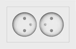 Moderna E01100 | Iki ýerlik diwar rozetkasy 16A gizlin ornaşdyrylyş