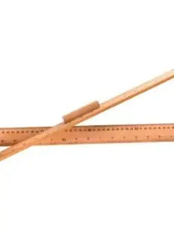 Unbranded Wooden Ruler with Holder | Measuring Tool 1 Meter