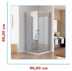 Corner Shower Cabin 90 cm x90 cm 10 mm Glass Chrome