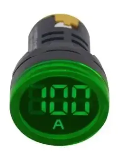 GWEST 22-AS-Y | Amperemeter Ø22mm 100A Green Display