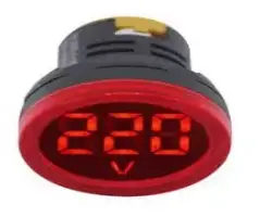 GWEST 22 VS-K | Voltmeter 24V-550V AC/DC Ø22mm Panel Mount Red