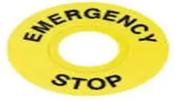 GWEST FD/60 | Warning Part for Emergency Button Industrial Safety
