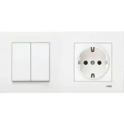 MUTLUSAN 2155 521 0201 | Iki düwmeli wyklýuçatel we rozetka 10-16A