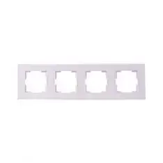 MUTLUSAN 2220 800 1401 | Horizontal Quad Frame White Modular 4-Gang