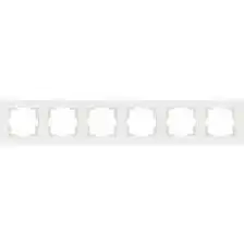 MUTLUSAN 2220 800 1601 | Horizontal Six-Gang Frame White