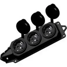 OREL 2106-16A | Extension Socket 16A Rubber 3-Outlets Without Cable