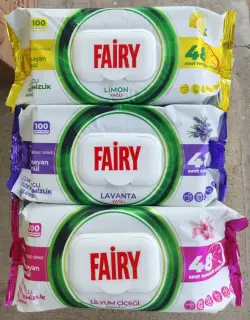 Fairy | Çygly Arassalaýyş Salfetkasy Uly Bukja 100 sany