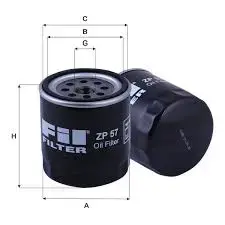 Масляный фильтр FİL FİLTRE OIL FILTER ZP 57 - 1*25