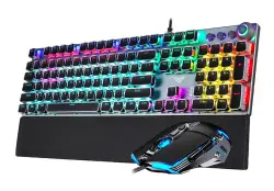 AULA KBAT500BLK | Gaming Keyboard + Mouse Combo RGB Backlight