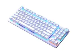 AULA F3001 | Simli oýun klawiaturasy ENG/RUS, ak yşyklandyryş