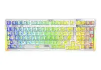 AULA KBAF98WH | Gaming Keyboard Wired/Wireless Backlit ENG Transparent White
