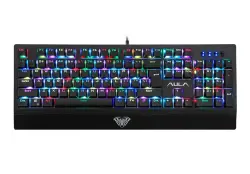 AULA KBA2018 | Oýun klawiaturasy simli ýagtylandyryjy Iňlis/Rus gara