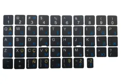 GOOD QUALITY KBSTGQBLK | Keyboard Sticker RUS-ENG-TM Black