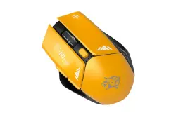 Porodo MOUPOPDX323 | Simsiz oýun syçanjygy ergonomik sary-gara