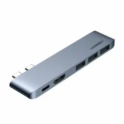 UGREEN DSUG60559 | Dok stansiýasy Type-C 3xUSB3.0 Gigabit LAN HDMI Kümüş