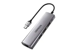 UGREEN ADUGCM266 | Dok stansiýasy USB 3.0-dan 3xUSB 3.0 + LAN Gigabit