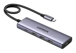 UGREEN DSUG15596 | 5-in-1 Dok Stansiýasy Type-C 3xUSB3.0 HDMI 4K PD Goňur