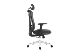 NOEL CHNOPRHBLK | Офисное кресло силиконовая кожа 2D поясничная 2D подголовник черный