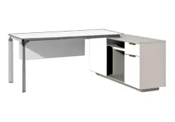 NOEL ODNXDA2016CAPUCHIN | Office Desk 2000x1600 mm 4-Box Cappuccino+White