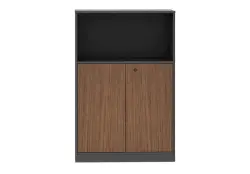 NOEL DESKNCK0804ADWD | Офисный шкаф темное дерево 800x400x1200мм