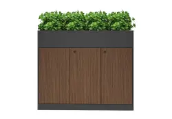 NOEL DESKNCH1204DWD | Office Planter Cabinet Dark Wood 1200x400x1000mm