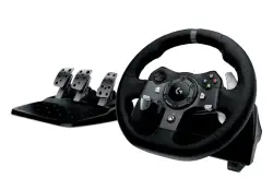 Logitech G920 | Kompýuter/Xbox üçin ýaryş rul + pedallar, iki motorly täsir