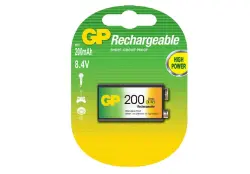 RECHARGEABLE BATGP20R8HU1 | 9V Gaýtadan Zarýad Alýan Batareýa 200mAh