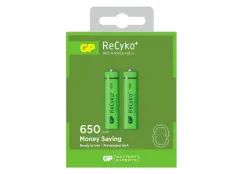 GP ReCyko+ GP65AAAHCE-2GBE2 | Rechargeable AAA Battery 650mAh Pack of 2