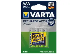 VARTA BATVA0616 | Rechargeable AAA Battery 800mAh Pack of 4
