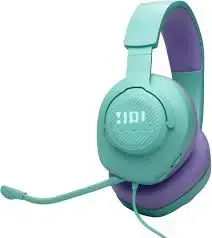 JBL Quantum 100M2 | Wired Gaming Headset Cyan Detachable Mic