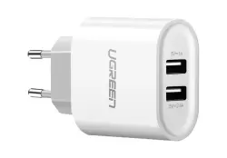 UGREEN CD104 | Telefon Zarýad Enjamy Iki USB 2.4A 17W Akylly Zarýadka