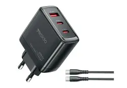 YESIDO YC144C | Mobil Zarýad Beriji 65W GaN Çalt Zarýad 1xUSB 2xType-C