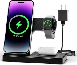 WIWU WI-W001 | Üçlü Simsiz Zarýad 30W iPhone, Apple Watch, AirPods üçin