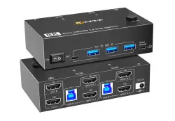 KVM KVM2LCD | KVM-переключатель 4 порта HDMI USB с пультом
