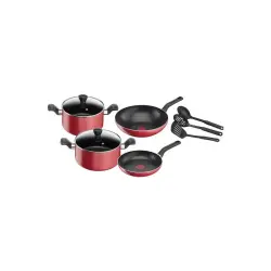 TEFAL COOKTEF9SET | 9 bölekli ýapyşmaz polat gap-gaç toplumy